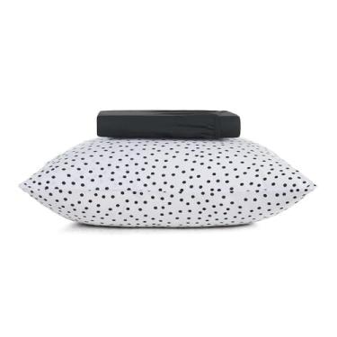 Imagem de Altenburg Jogo de Lençol Cama Solteirão Solteiro King Malha Fio Penteado 100% Algodão Bits Poá Bolinha Vintage 2 Peças