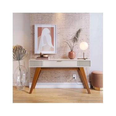 Imagem de Aparador Colibri Riviera MDP com 1 Gaveta e Pés em Madeira Maciça