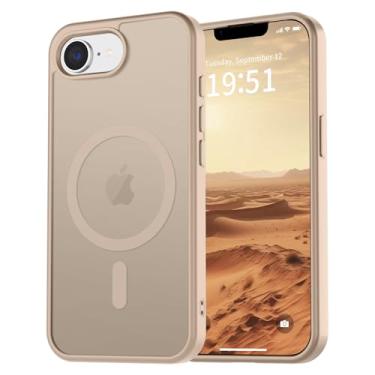 Imagem de vnnink Capa para iPhone 16e, capa magnética fosca de proteção contra quedas de grau militar translúcida - Capa protetora protetora contra choques fina, resistente, durável, à prova de choque, ouro
