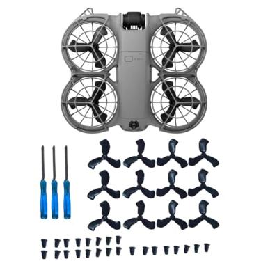 Imagem de 12 hélices compatíveis com acessórios DJI Neo 2 – Lâminas de hélice de substituição de plástico, design leve e silencioso de baixo ruído, peças sobressalentes duráveis e flexíveis para drones