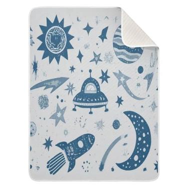 Imagem de Qilmy Cobertor de bebê com estampa de desenho animado 76 x 101 cm, cobertor infantil de algodão macio para meninos e meninas, cobertor leve e quente para bebês e bebês recém-nascidos