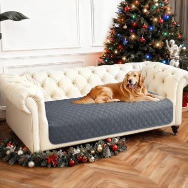 Imagem de CYCMACO Cobertor impermeável para cães, capa de cama macia antiderrapante, lavável para cães, protege sofá, móveis, caixa, carro, cobertor resistente a vazamentos (76 x 133 cm, cinza escuro)