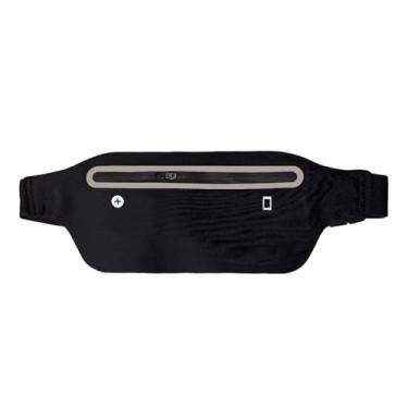 Imagem de Pochetes ultrafinas para mulheres e homens, mochila de cinto de corrida à prova d'água – bolsa fina ajustável para celular, bolsa elástica para corrida, caminhada, viagem, ioga (preto)