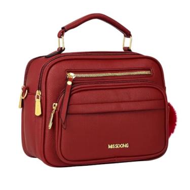 Imagem de Bolsa Bag Feminina De Mão, Ombro Com Alça Transversal Tiracolo Tote (Bordô)