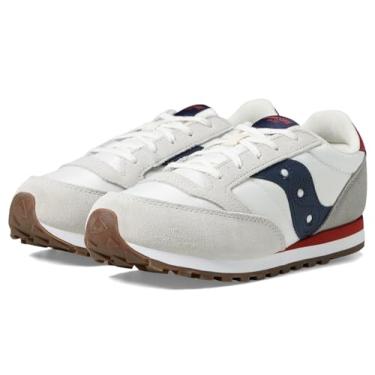 Imagem de Saucony Tênis infantil Jazz Original, Cinza/azul marinho/vermelho, 19