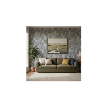 Imagem de Papel de Parede Adesivo PVC, Estampa de Pedras, Material Polipropileno, Lavável, Autocolante, 5 Metros x 45cm, para Decoração de Interiores