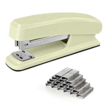 Imagem de Temiary Grampeadores para mesa com padrão de 2000 grampos, sem atolamento, esforço reduzido, grampeador para material escolar e escritório doméstico (verde)