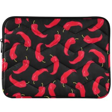 Imagem de Capa para notebook com estampa de comida chili com estampa de pimenta para MacBook Pro 14 capa universal para laptop de 13 a 14 polegadas fofa