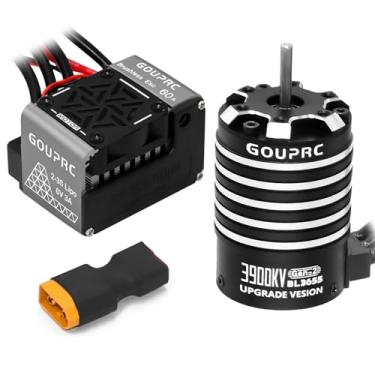Imagem de GOUPRC Upgrade Gen-2 60A Brushless ESC Electric Speed Controller Combo with BL3655 3900KV Brushless Motor Shaft 3.175mm Diameter Kit for 1/10 1/12 RC Off-Road Monster Truck Buggy Car