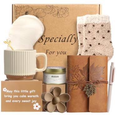 Imagem de Cestas de presente para mulheres, presentes de feliz aniversário exclusivos para mulheres, presentes de autocuidado, presentes de Natal para sua mãe, amiga, professora, colega de trabalho