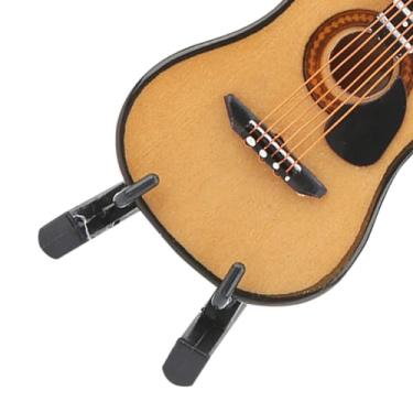 Imagem de GLOGLOW Modelo de Guitarra Ornamentada, Decoração Requintada Pintada de 16 Cm Com Expositor e Caixa de Presente para Mesa, Escritório, Casa, Feito à Mão, Modelo de Mini Guitarra Em Miniatura de (10cm)