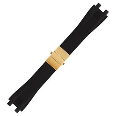 Imagem de GANYUU Pulseira de relógio de borracha de silicone para Ulysse Nardin esportes ao ar livre pulseira à prova d'água pulseira de pulso acessórios de substituição peças (cor: 11, tamanho: