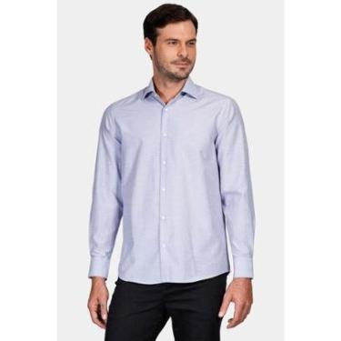 Imagem de Camisa Regular Social Tricoline Azul Claro-Masculino