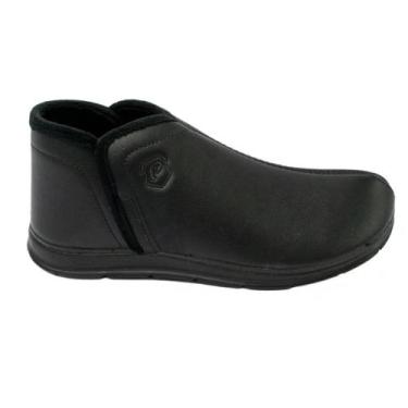 Imagem de Pantufa Masculina Fechada Pegada Preta, Preto, 41