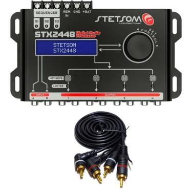 Imagem de Processador de Audio Digital Stetsom STX2448 4 Vias com Cabo RCA 1,5 M