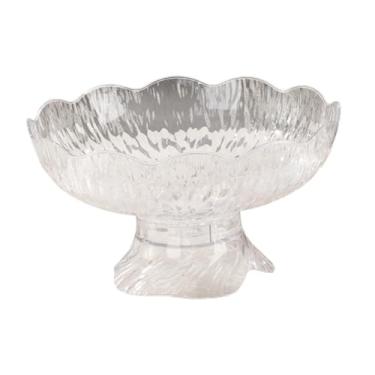 Imagem de Generic Fruteira de pedestal, bandeja para frutas, versátil, moderna, decoração para casa, design criativo com drenagem, suporte para armazenar petiscos para, Transparente