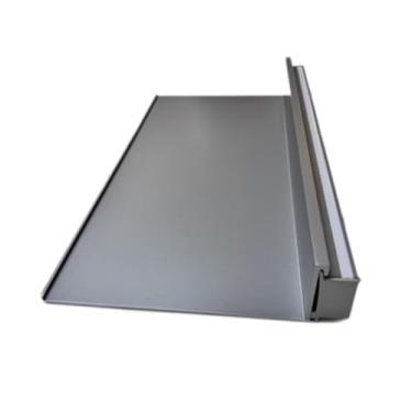 Imagem de Prateleiras de parede flutuantes, prateleiras de exibição de parede dupla face de liga de alumínio com luz LED para prateleira de plantas ou estante de livros (Cor: Grå, Tamanho: 60 x 23 cm)