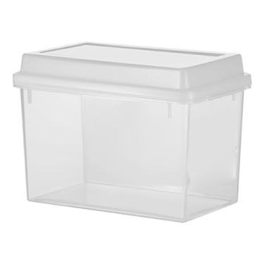 Imagem de Recipiente de armazenamento de pão hermético plástico selado caixa de poupança de sanduíche com tampa para cozinha geladeira freezer 3.4l organizador de alimentos de grande