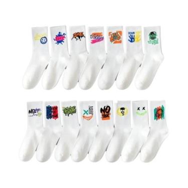 Imagem de Meias De Basquete Esportivas Masculinas De Tamanho Grande, Absorventes