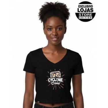 Imagem de Blusa Cyclone Dif Cropped V Groove Metal, Preto, P