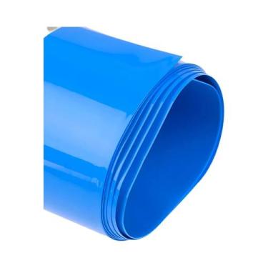 Imagem de Tubo Termoencolhível De PVC Azul De 1 Metro Para Bateria Lipo 18650, P