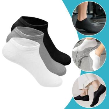 Imagem de Kit 3 Meias Cano Curto Meia Masculino e Feminino Para Trabalho, Escola