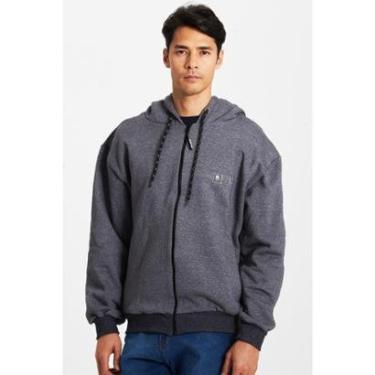 Imagem de Blusa Moletom Masculina Com Zíper Polo Wear Mescla Médio-Masculino