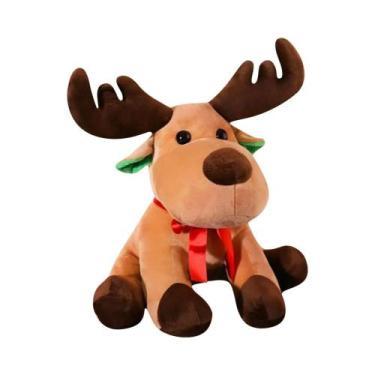 Imagem de Brinquedo De Pelúcia De Rena De Natal De 25cm, Boneco De Elk Cartoon F