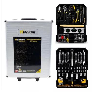 Imagem de Jogo de Ferramentas 254 Peças com Maleta de Alumínio Titanium Platina