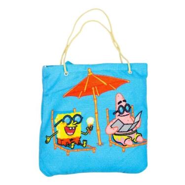 Imagem de Toalha de Praia 2 em 1 Sacola Bob Esponja Zona Criativa - 10073443