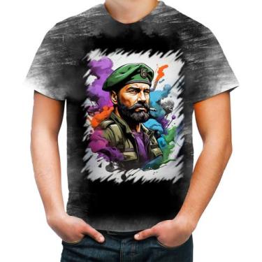 Imagem de Camiseta Desgaste Boina Verde Soldado Batalhão 12 - Kasubeck Store®, B