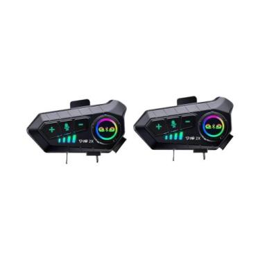 Imagem de Intercomunicador Bluetooth Para Capacete De Moto 300M Sem Fio Kebidume