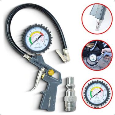 Imagem de Calibrador e Inflador de Pneus Evotek com Manômetro 220 psi - Congratu