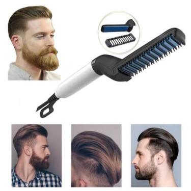 Imagem de Prancha Alisador Masculino 2 em 1 Modelador Cabelo e Barba Bivolt - FO