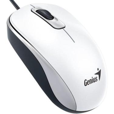 Imagem de Mouse Genius DX-110 USB 1000 DPI Branco Com Fio 3 Botões