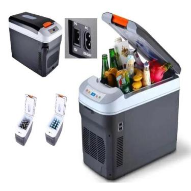 Imagem de Mini geladeira portátil 25l refrigerador 2 em 1 trivolt - Tempo Real