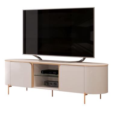 Imagem de Rack Bancada Para Tv Até 65 Polegadas 1,80m 2 Portas Adem Off White