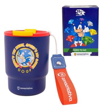 Imagem de Copo Térmico To Go Alça e Tampa 400ml SONIC Zona Criativa-Unissex