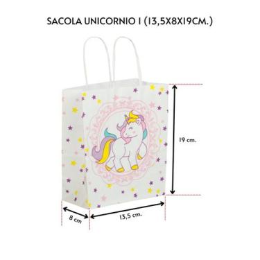 Imagem de Sacola para presente kraft unicornio 13,5x8x19 c/ 30 un. - TAMAROZZI E