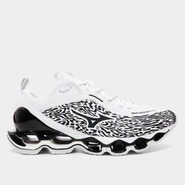 Imagem de Tênis Mizuno Wave Prophecy, Branco, Preto, 38