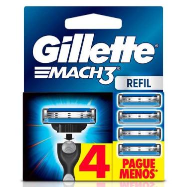 Imagem de Carga para Aparelho de Barbear Gillette Mach3 4 Unidades - Mach 3
