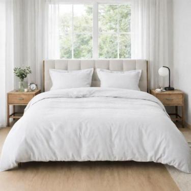 Imagem de Capa de Edredom Duvet King Hotel Algodão Percal 200 Fios 280x250cm Bra