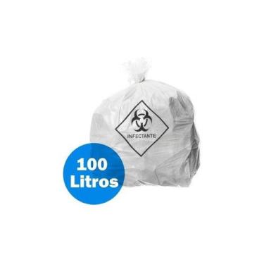 Imagem de Saco De Lixo Infectante 100 Litros Reforçado - 100 Unidades  Kit 3un -