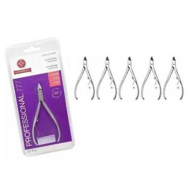 Imagem de Kit 5 Alicates de Cuticula Profissional Mundial INOX 777