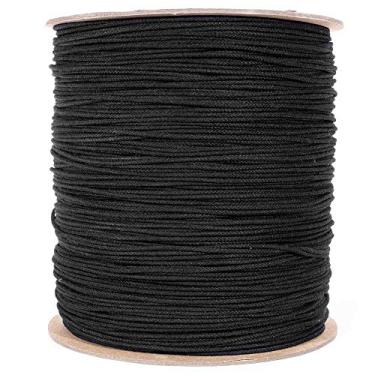 Imagem de Linha de gravata de algodão preto (sem esmalte – 0,6 cm – 1,8 m) – Cabo de teatro, linha de utilidade multiuso – núcleo de poliéster