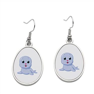 Imagem de Lindo brinco de desenho animado com foca de bebê – Brincos pendentes para meninas – Presente de festa de aniversário dos namor