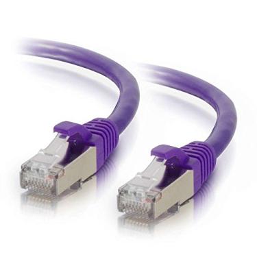 Imagem de C2G Cabo 00911 Cat6 - Cabo de rede Ethernet blindado Snagless, roxo (25 pés, 7,62 metros)