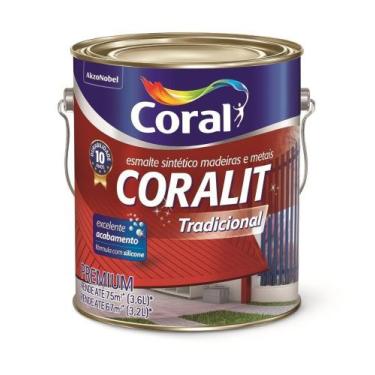 Imagem de Tinta Esmalte Coralit Ultra Resistência Vermelho Goya Brilho 3,6L - Co