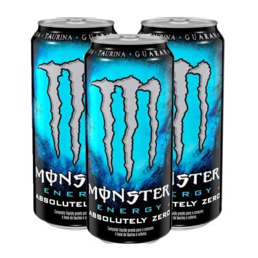 Imagem de Energético Monster Energy Absolutely Zero 473ml | Kit com três unidades