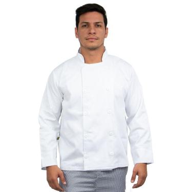 Imagem de Dolmã Chef Cozinha Masculino Branco